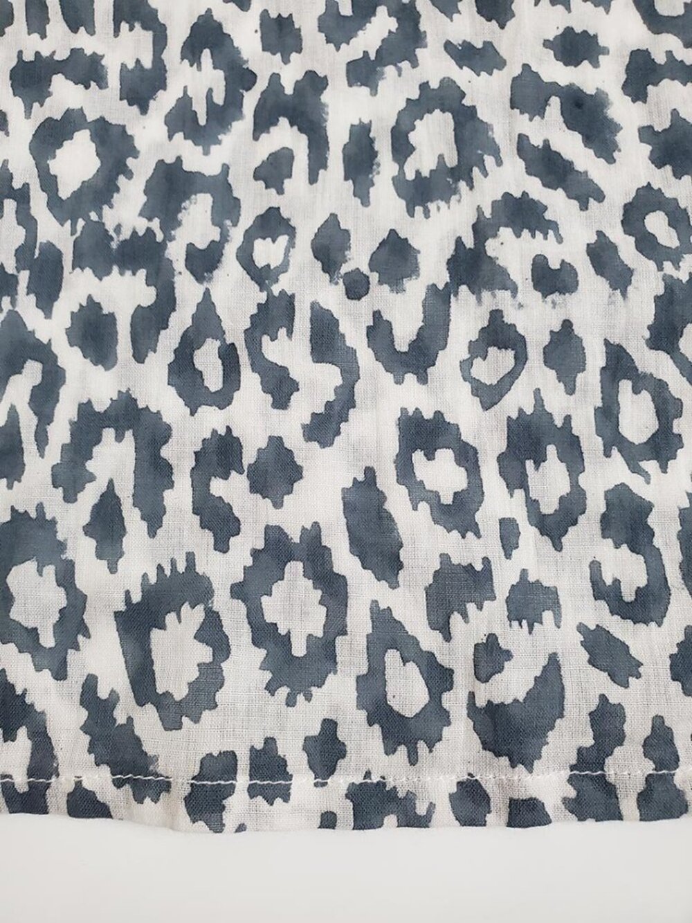 Emerson Fry India Collection India Button Down Shirt Charcoal Leopard One Size - Picture 10 of 13